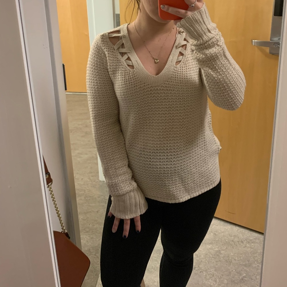 Aeropostale Tan Sweater Size Small